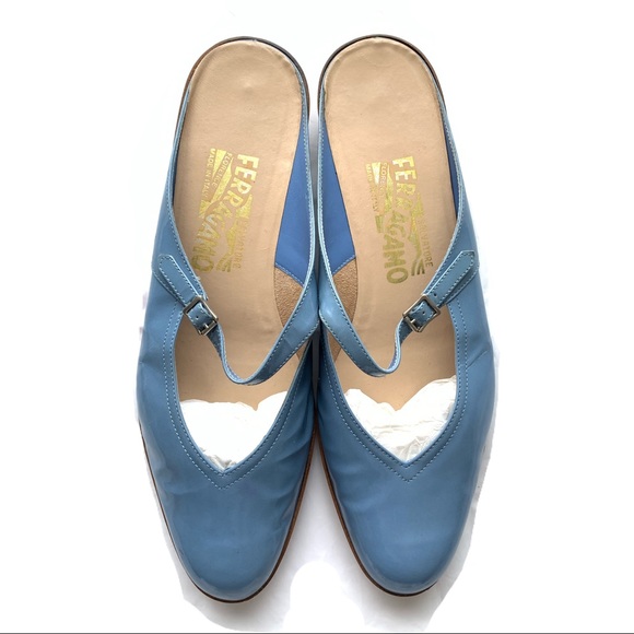 Ferragamo leather ballerina flats mules - Picture 1 of 8